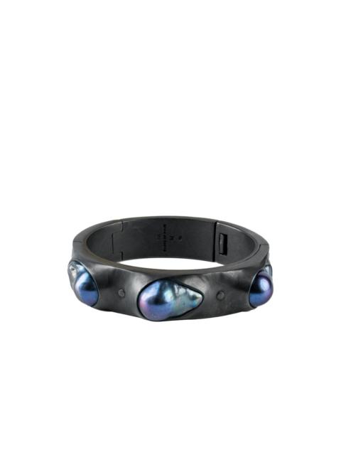 Parts of Four black pearl-embellished bracelet