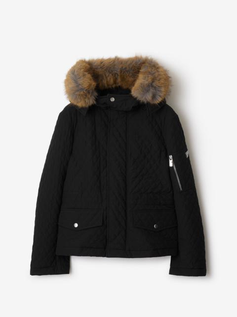 Burberry Quilted Cotton Blend Jacket