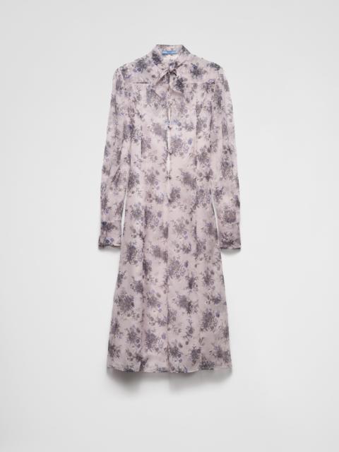 Prada Printed chiffon dress