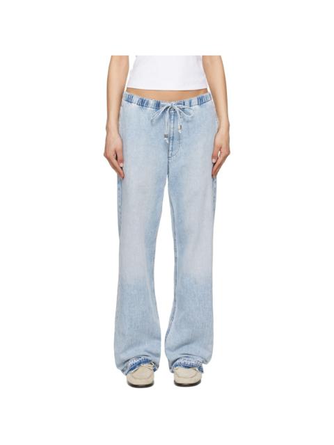 rag & bone Blue Ultra Featherweight Logan Wide-Leg Jeans