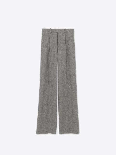 SAINT LAURENT flared pants in prince of wales flannel