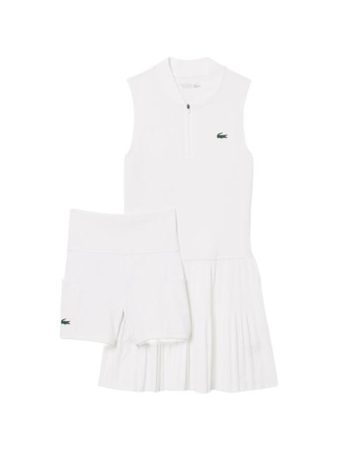 LACOSTE pleated sleeveless mini dress