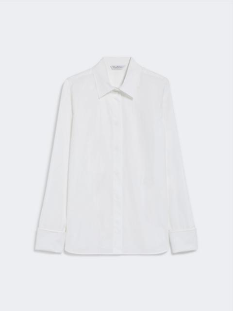Max Mara KNUT Cotton logo shirt - OPTICAL WHITE