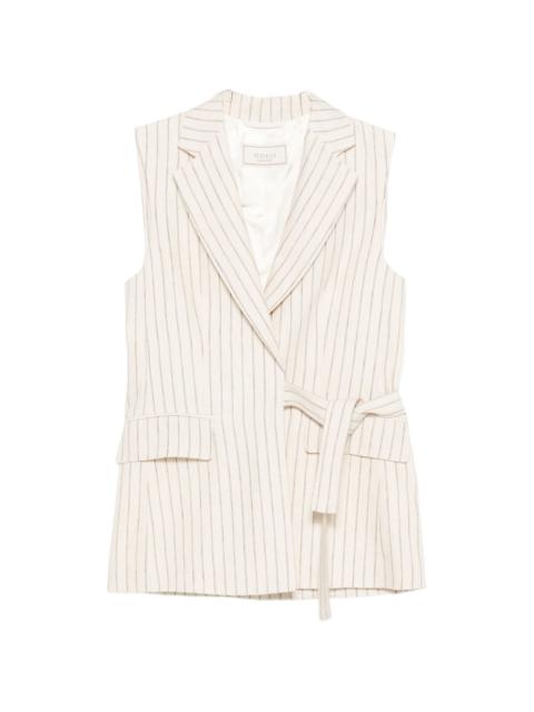 PESERICO striped tie-waist vest