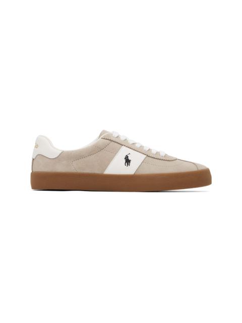 Polo Ralph Lauren Beige & White Court VLC PP Sneakers