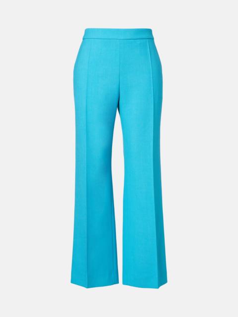 Chloé Cropped virgin wool crêpe straight pants