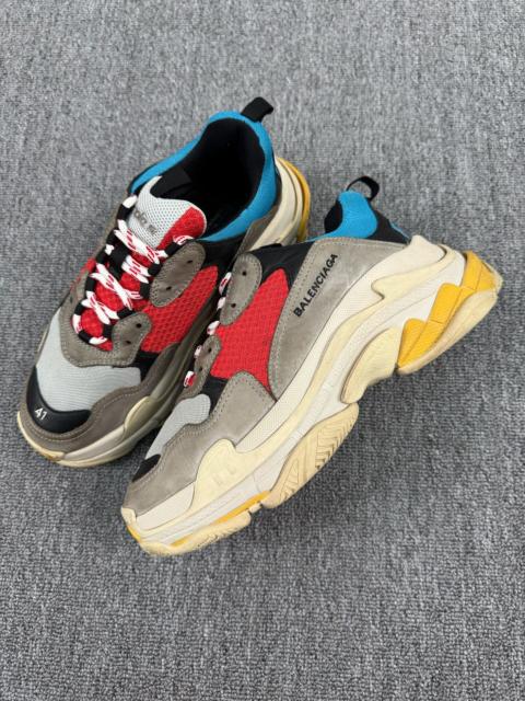 BALENCIAGA Balenciaga Triple S Red Blue Sneakers