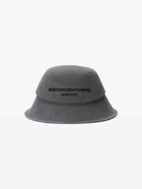 Alexander Wang Distressed Logo Bucket Hat