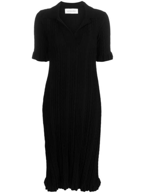 VIKTOR & ROLF V-neck knitted midi dress