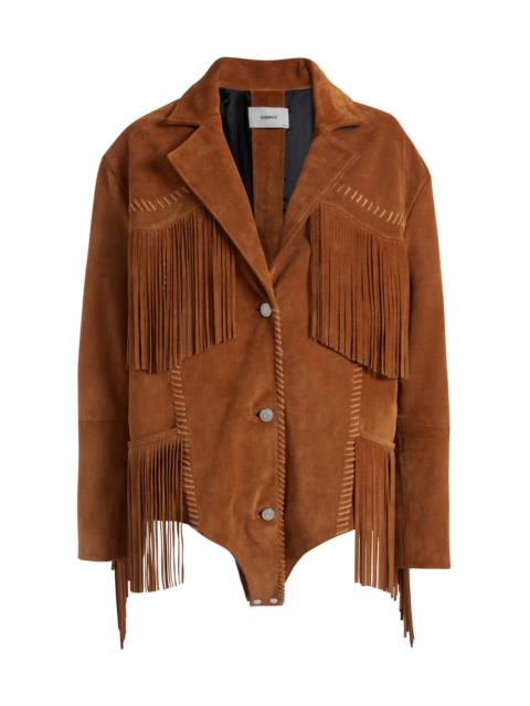 COPERNI Suede Fringed Body Jacket brown