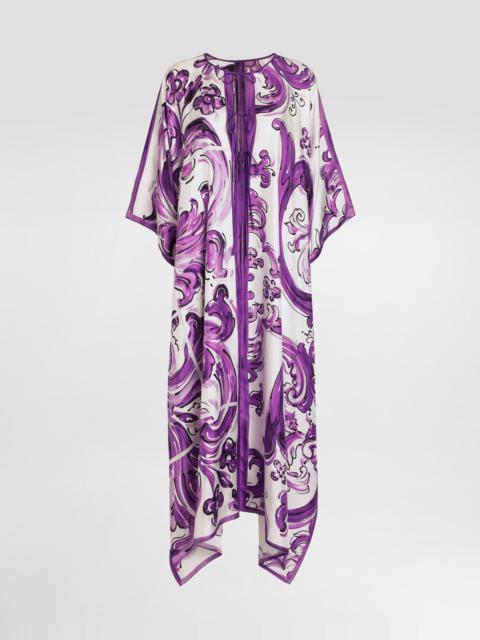 Dolce & Gabbana Majolica-print twill caftan dress