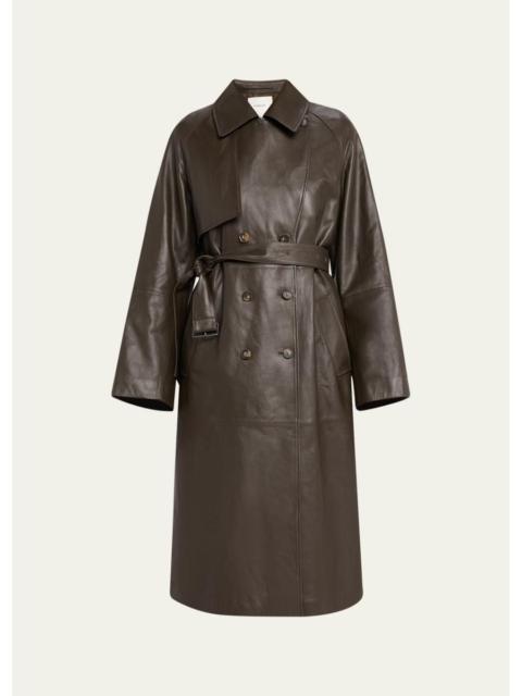 Vince Leather Trench Coat