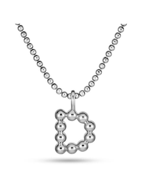 STONE AND STRAND XL Sterling Silver Mochi Donut Initial Necklace
