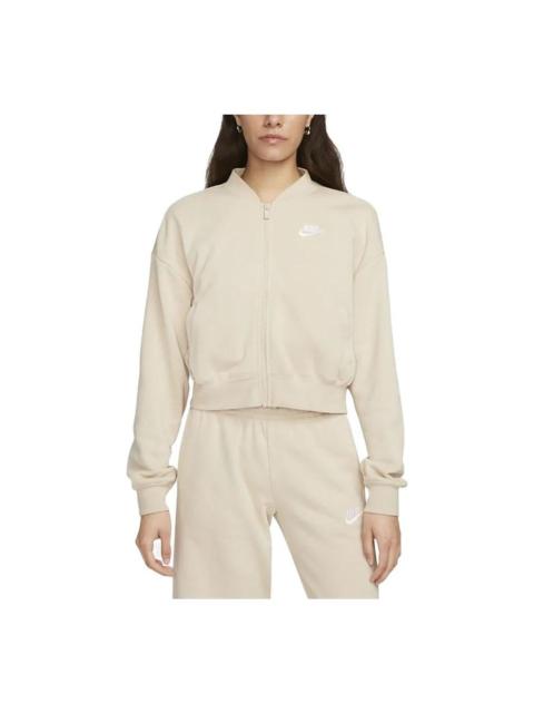 Nike (WMNS) Nike Sportswear Oversized Cropped Full-Zip Jacket 'Beige' FB7279-126