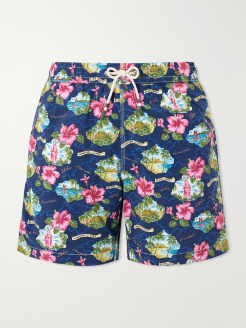 Hartford Straight-Leg Mid-Length Printed Swim Shorts