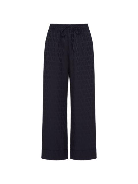 Valentino Optical V silk trousers