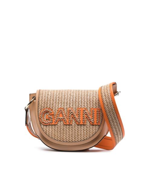 GANNI logo-appliqué shoulder bag