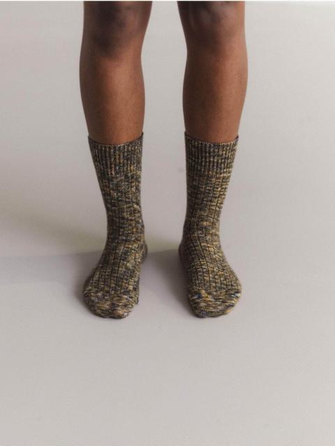 BASERANGE Twist Overankle Socks - Organic Cotton Rib