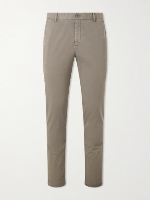 Sunspel Straight-Leg Garment-Dyed Cotton-Blend Twill Chinos