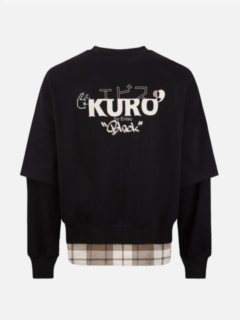 EVISU Contrast Hem Mock 2-in-1 Sweatshirt