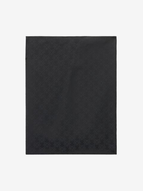 Roberto Cavalli Black Stole With All-Over Mirror Snake Monogram