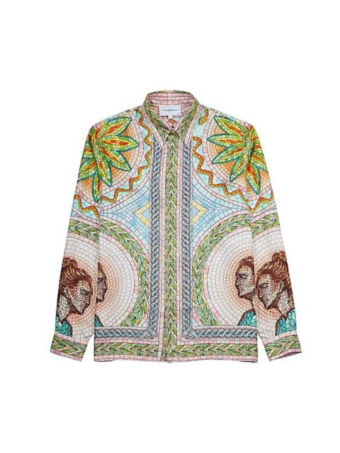 Mosaics Grecques Silk Twill Shirt