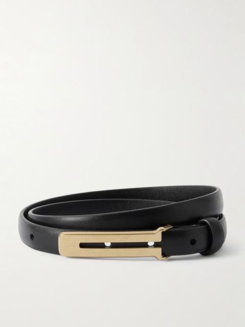 The Row Kuk leather belt Black