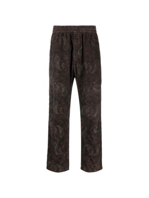 Flint paisley-print corduroy trousers