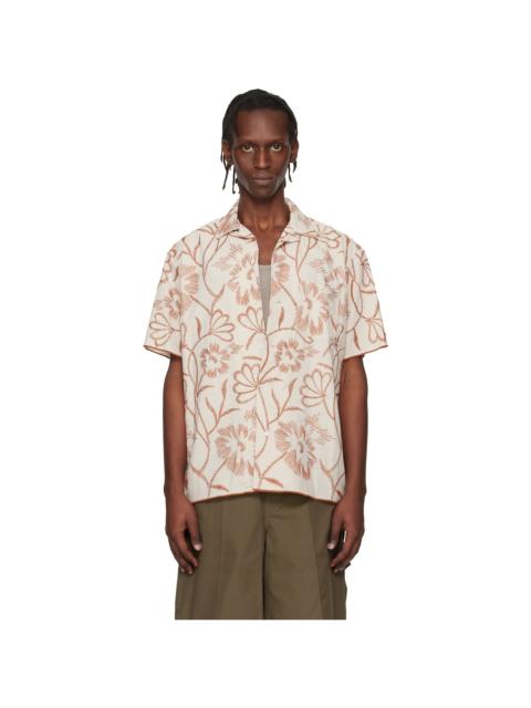 TOGA VIRILIS Beige Embroidery S/S Shirt