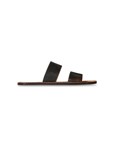 The Row Charlie Suede Sandals brown