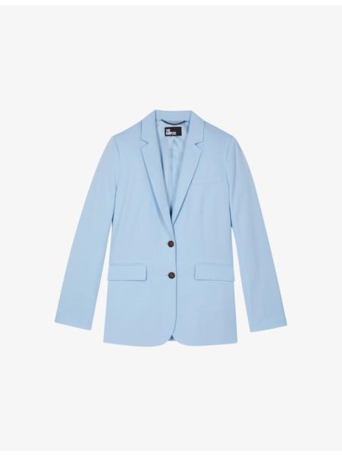 The Kooples Notch-Lapel Regular-Fit Lyocell, Linen And Cotton Blazer