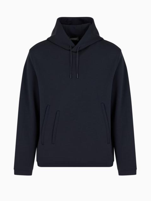 EMPORIO ARMANI Travel Essentials modal-blend double jersey hooded sweatshirt