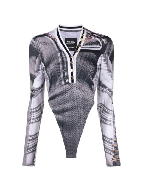 graphic-print bodysuit