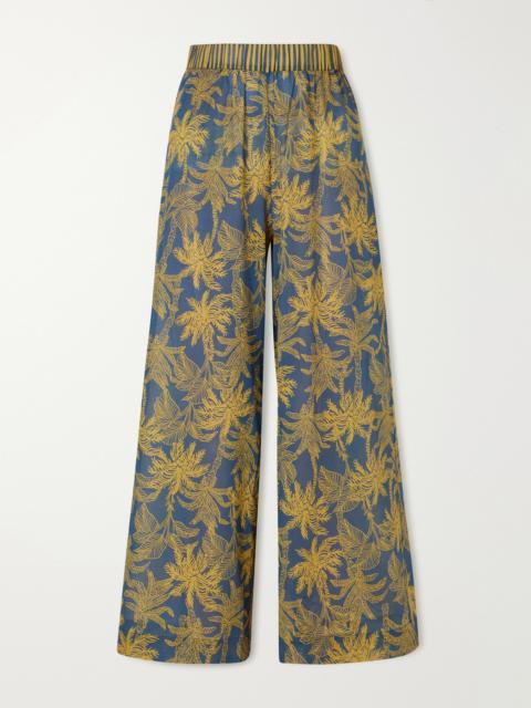 ERES Itinerant Printed Cotton-voile Straight-leg Pants