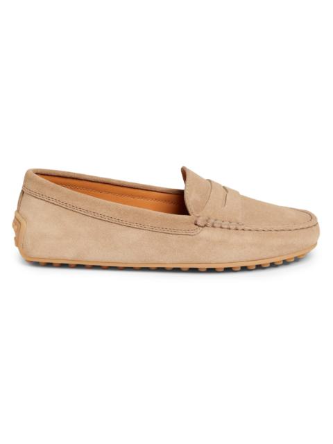 Tod's Women's City Suede Driving Shoes - Tabacco Chiaro