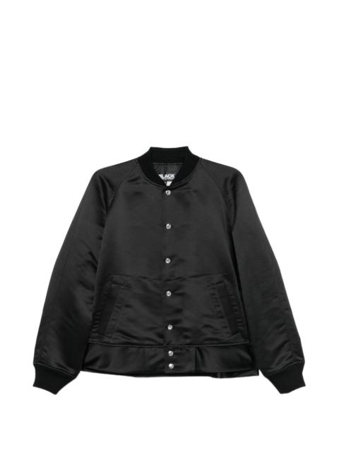 BLACK COMME des GARÇONS satin raglan-sleeve jacket
