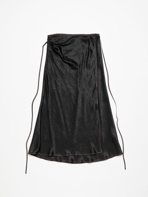Acne Studios Satin wrap skirt - Black