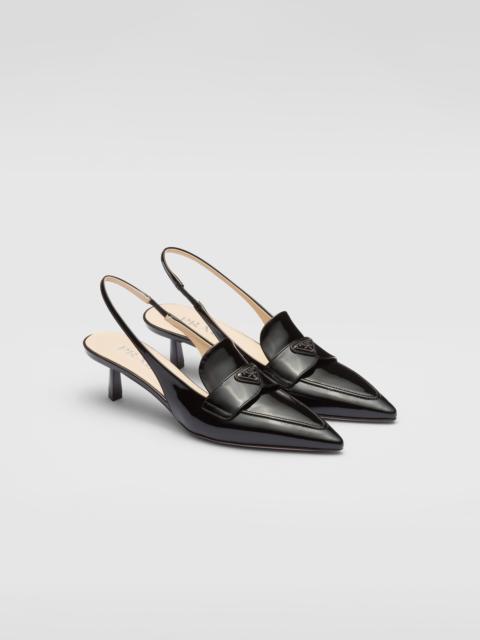 Patent leather slingbacks