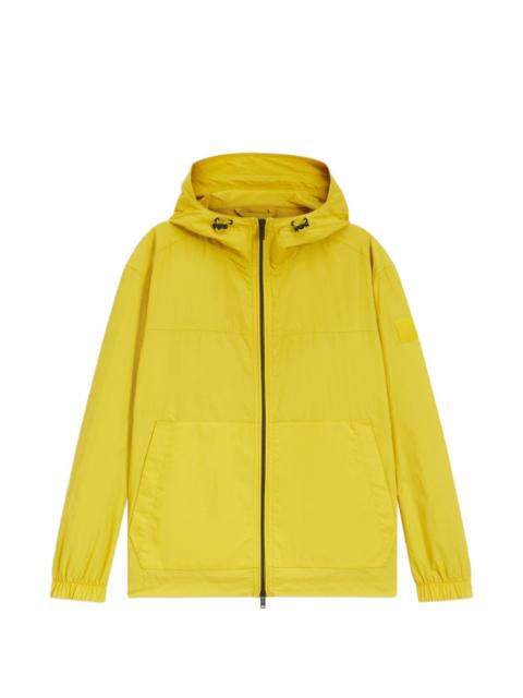 BOSS hooded zip-up raincoat