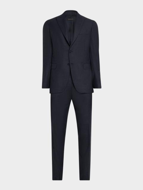Brioni Men's Wool Micro-Plaid Two-Piece Suit