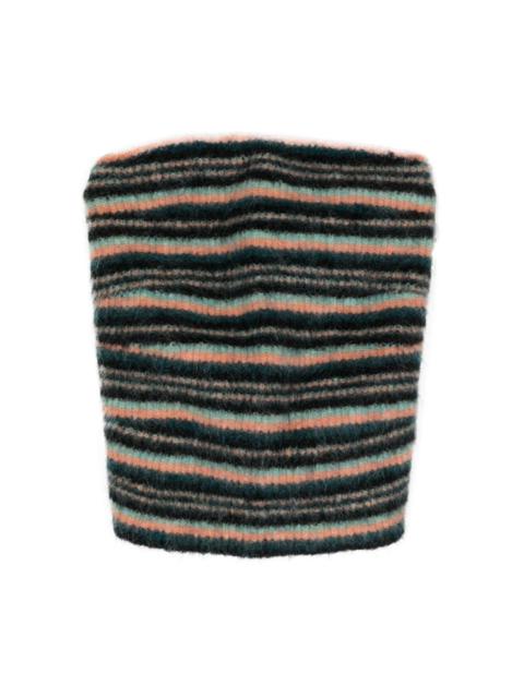 Kiko Kostadinov striped brushed-effect scarf