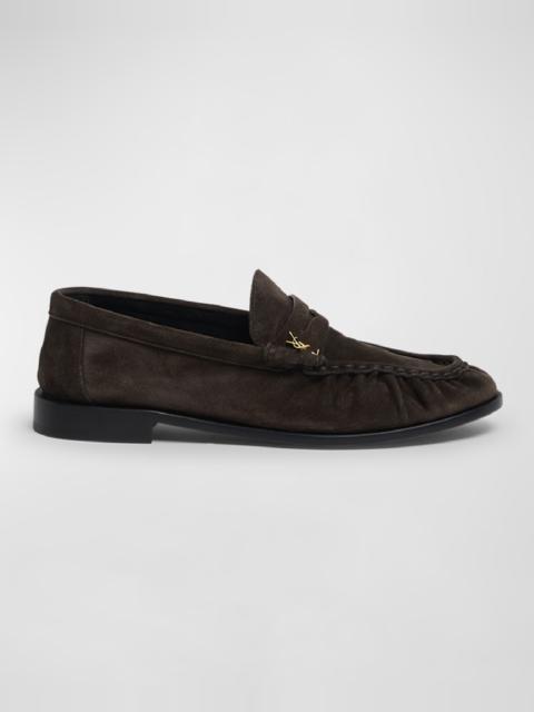 Suede YSL Penny Loafers