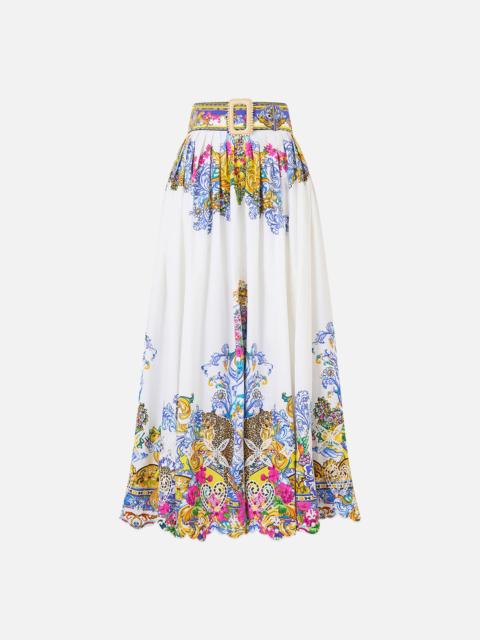 CAMILLA BELTED MIDI SKIRT