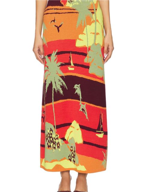 ALÉMAIS Palm Island Knit Skirt