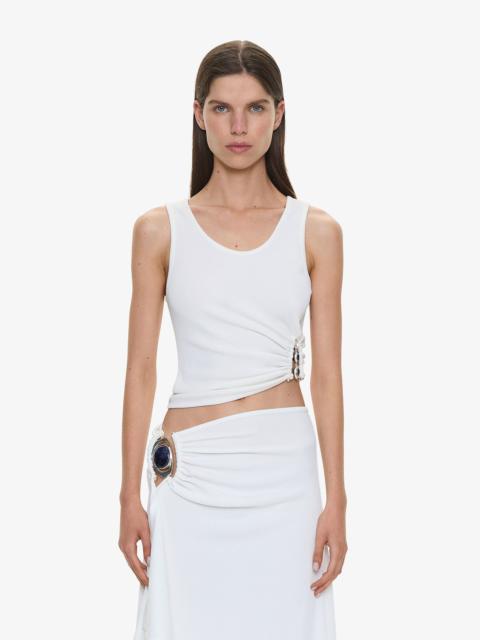 CHRISTOPHER ESBER Droplet Crystal Ruched Tank