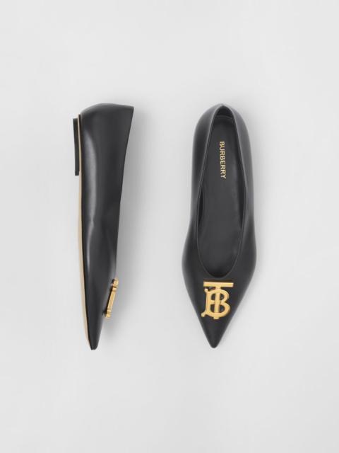 Burberry Monogram Motif Point-toe Ballerinas