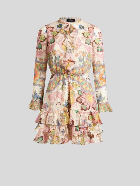 Etro PRINTED SILK MINI DRESS