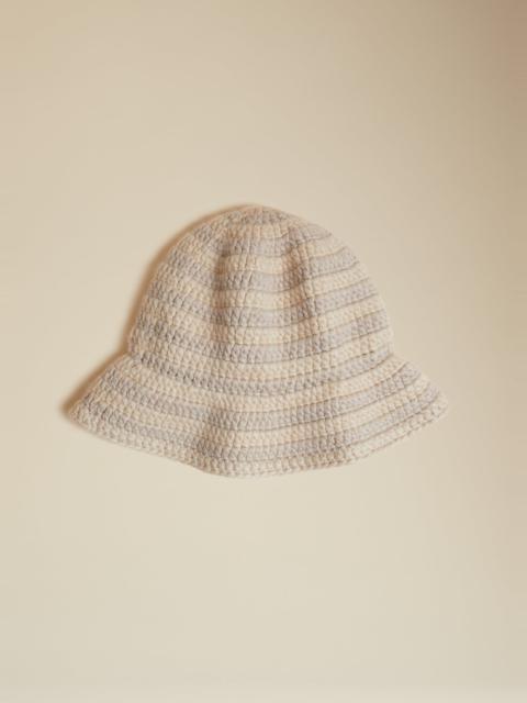 KHAITE The Kam Bucket Hat in Butter Stripe