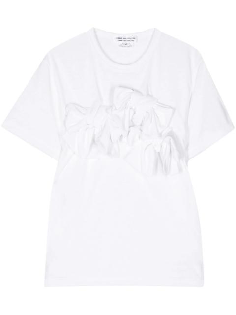 Comme des Garçons Comme des Garçons Bow-detailed cotton-jersey T-shirt