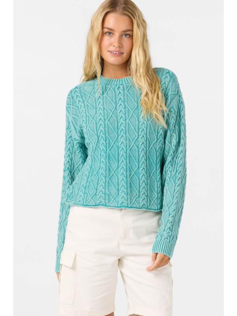 O'Neill O'Riginals Misha Cable Knit Long Sleeve Sweater